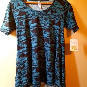 Black patterned LuLaRoe Perfect T